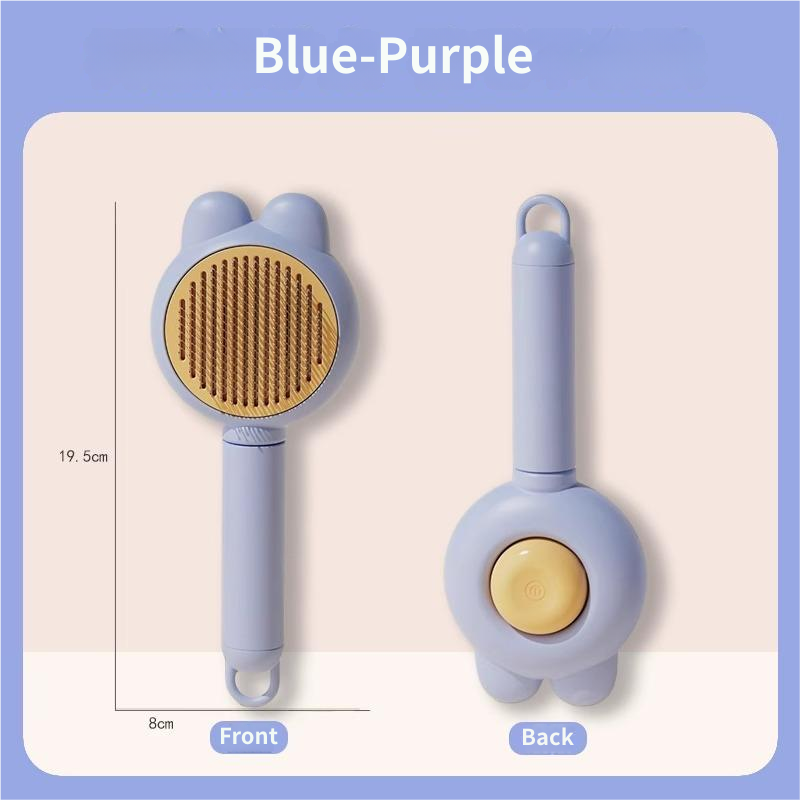 Pet Deshedding Brush for Dogs & Cats – Auto Clean Grooming Tool, Professional Hair Remover Comb
