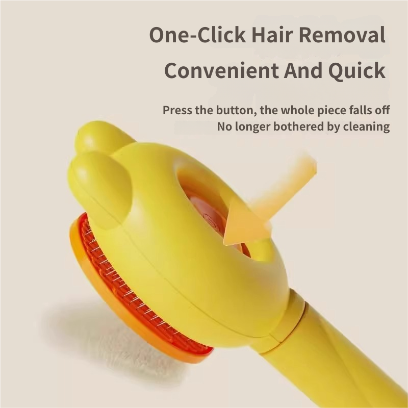 Pet Deshedding Brush for Dogs & Cats – Auto Clean Grooming Tool, Professional Hair Remover Comb
